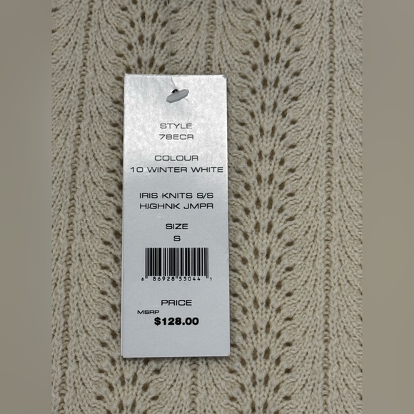 NWT! French Connection Winter White Iris Knit High neck Sweater Size Small - Picture 3 of 8